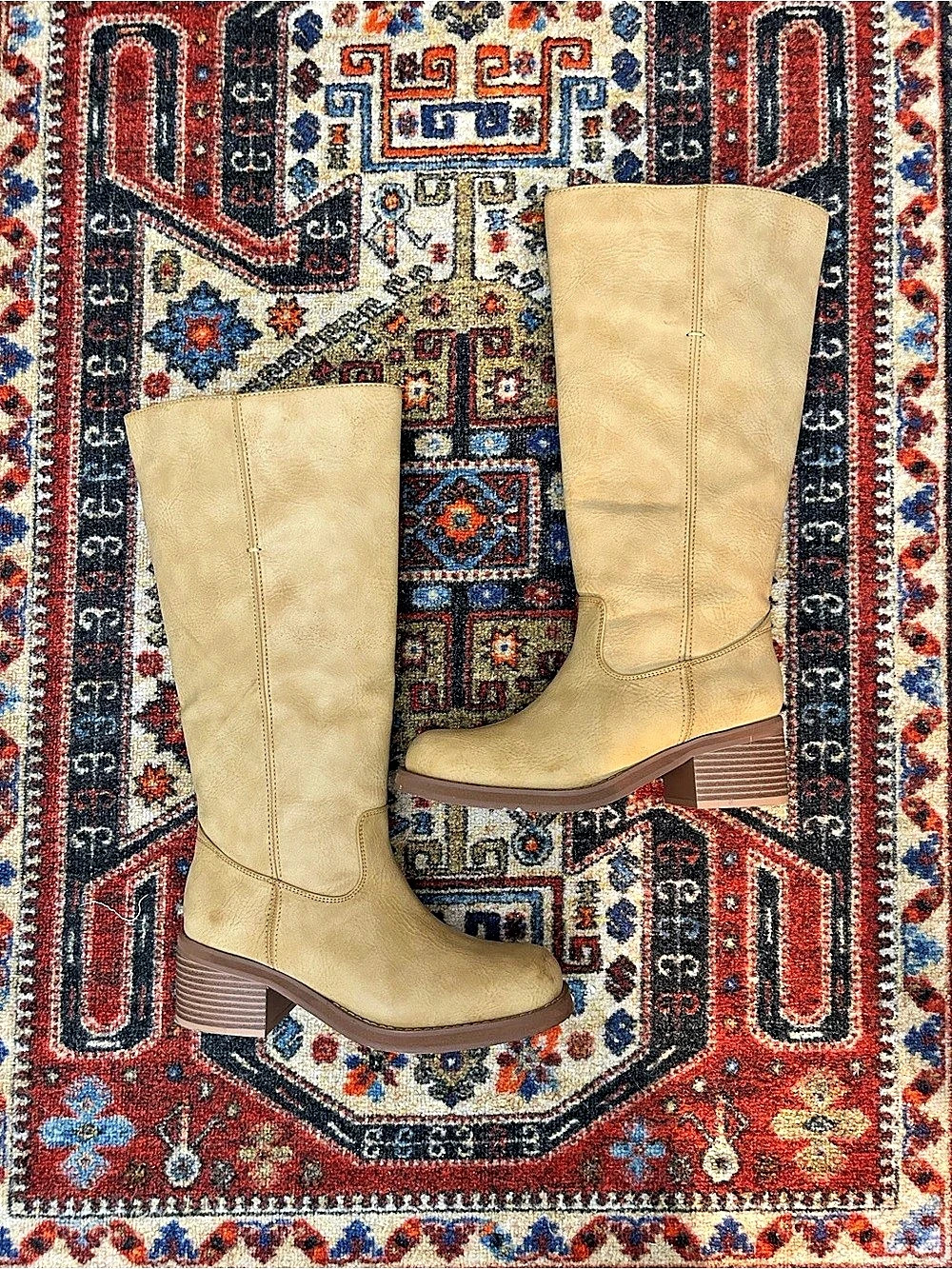 Campus Boot Style Size 8 - Harlow Women's Tall Heeled Boots in Tan - Riding Boot